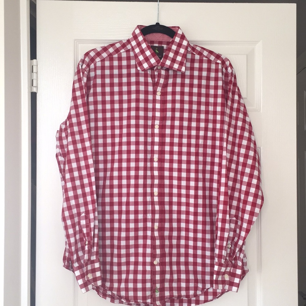 Red and White Checkered TailorByrd Button Down
